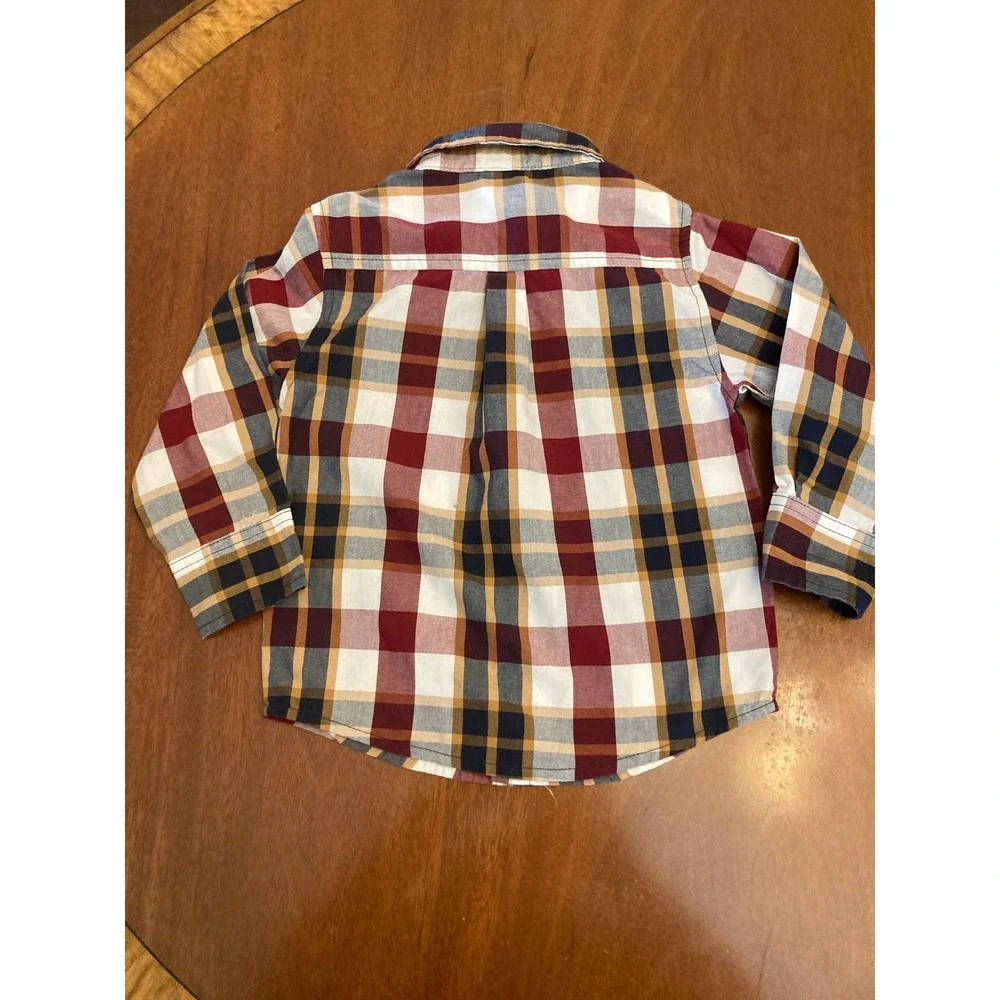 Healthtex/Cat&Jack  Toddler Boys Button Down Shirt Set 2pc Multi Color 3T